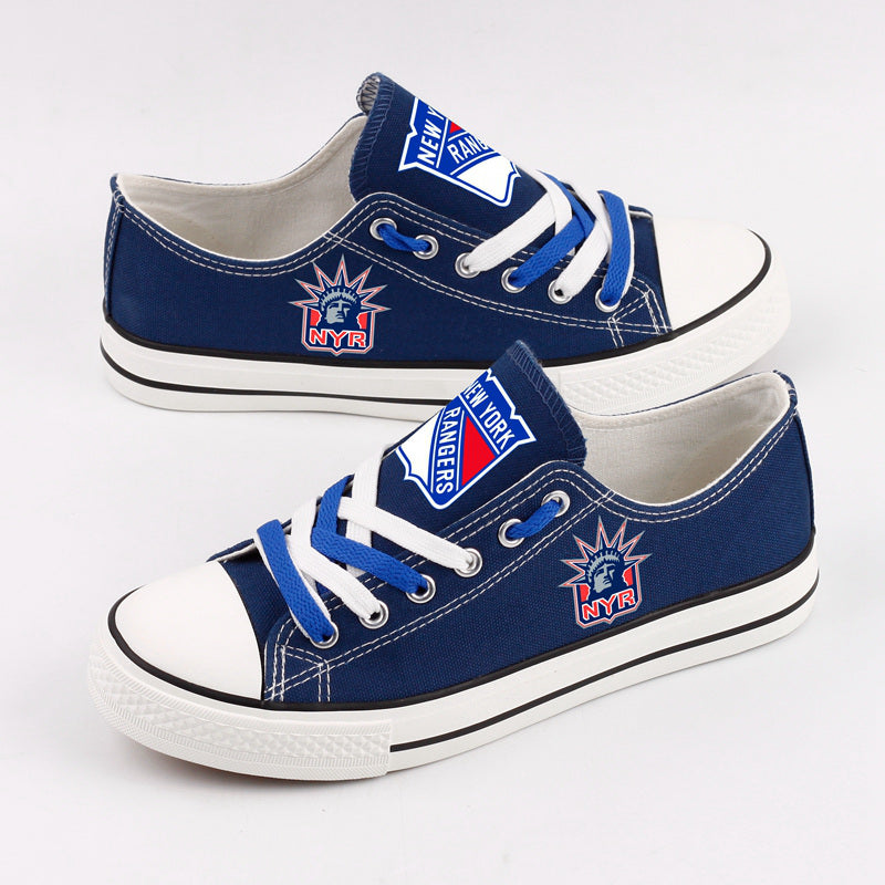 New York Rangers Low Top Canvas Sport Sneakers Shoes For Men Women Fans