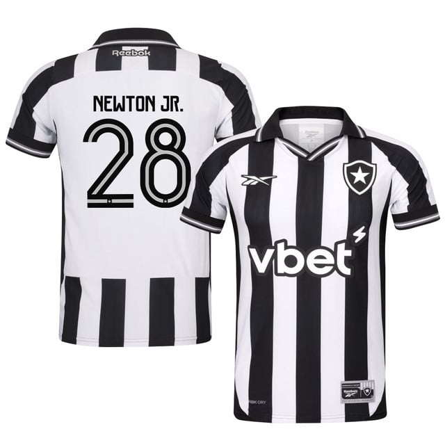 Newton #28 Botafogo 2025-26 Home Jersey – Black White