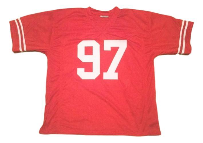 Nick Bosa CUSTOM STITCHED Unsigned Football Jersey Red