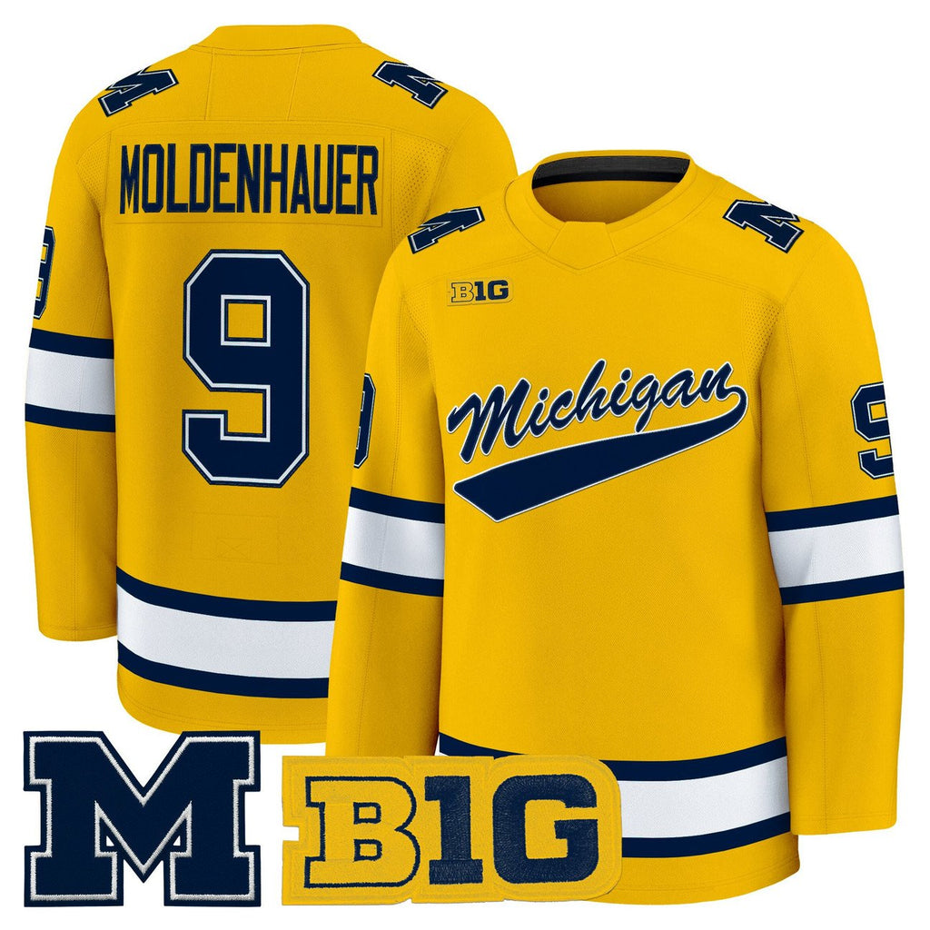 Nick Moldenhauer Jersey #9 Michigan Wolverines 2025-26 Premium All Stitched
