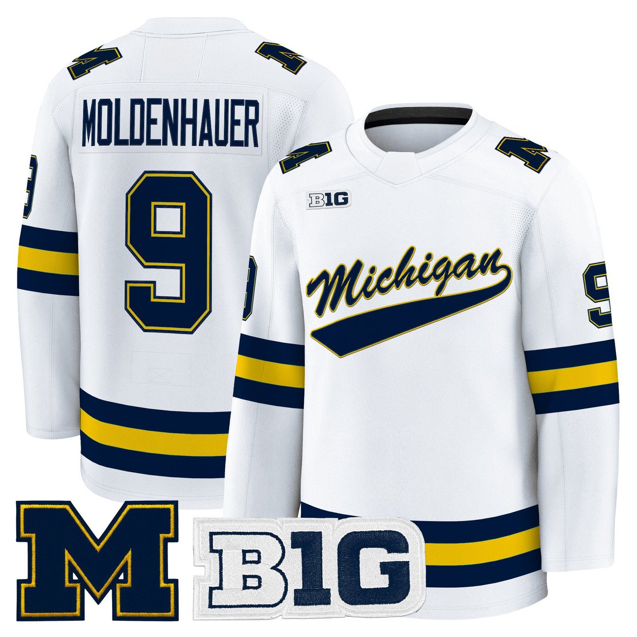 Nick Moldenhauer Jersey #9 Michigan Wolverines 2025-26 Premium All Stitched