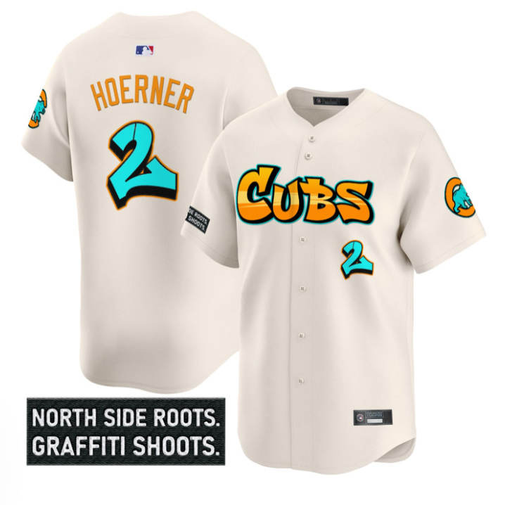 Nico Hoerner Jersey #2 Chicago Cubs Graffiti North Side Edition Stitched Royal