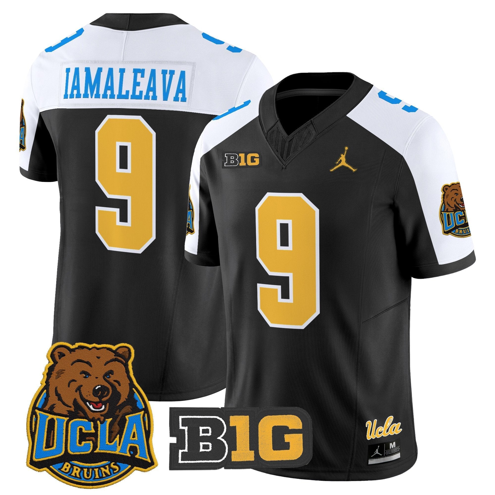 Nico Iamaleava Jersey #9 UCLA Bruins Jersey 2025 Vapor Stitched Black Alternate