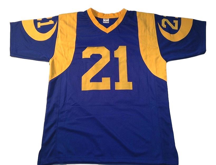 Nolan Cromwell CUSTOM STITCHED Unsigned Football Jersey Blue