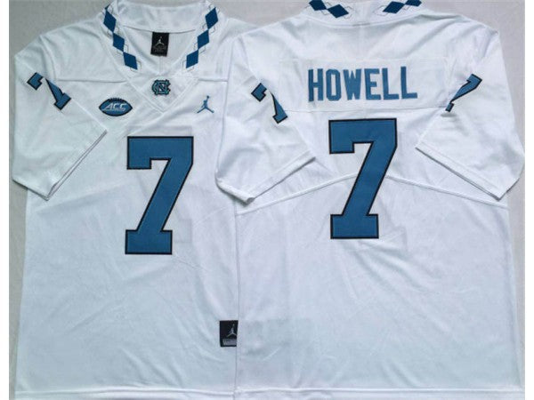 North Carolina Tar Heels #7 Sam Howell White Football Jersey