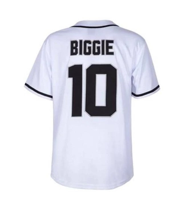 Notorious BIG Biggie Smalls Bad Boy Baseball Jersey White