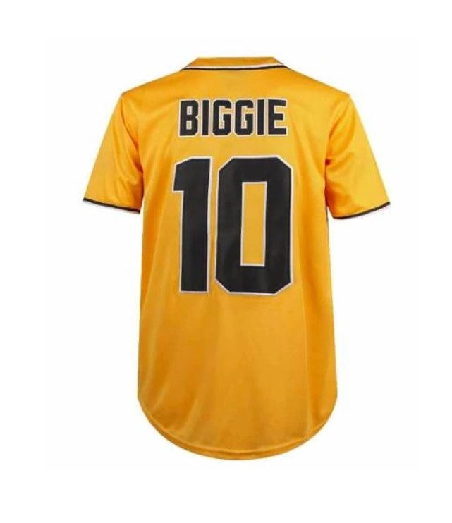 Notorious BIG Biggie Smalls Bad Boy Baseball Jersey Yellow