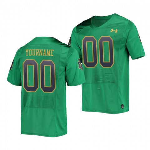 Notre Dame Fighting Irish Custom Name Number Football Jersey Green