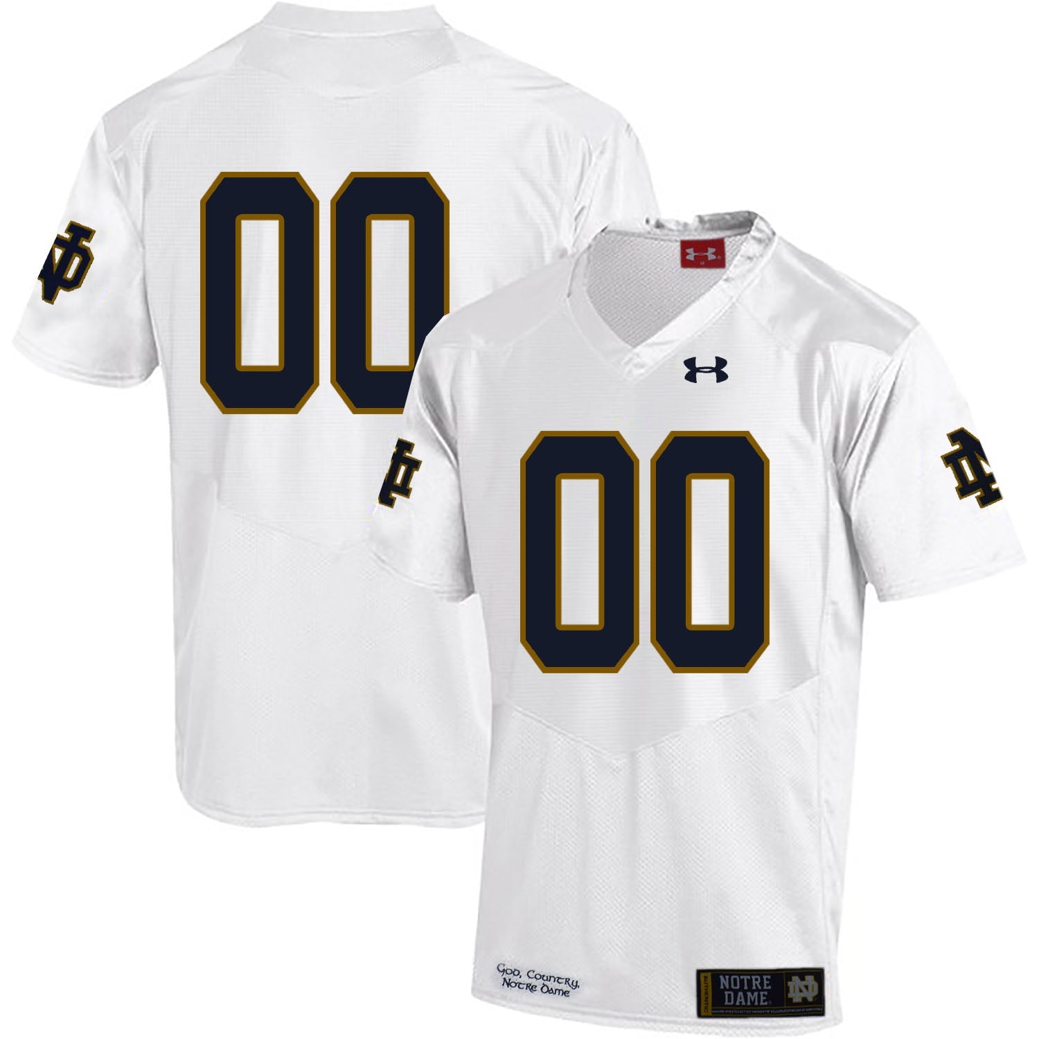 Notre Dame Fighting Irish Custom Name Number Football Jersey White