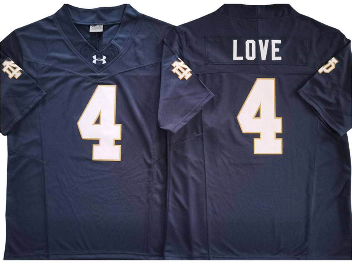 Notre Dame Fighting Irish #4 Jeremiyah Love Navy Vapor F.U.S.E. Limited Jersey