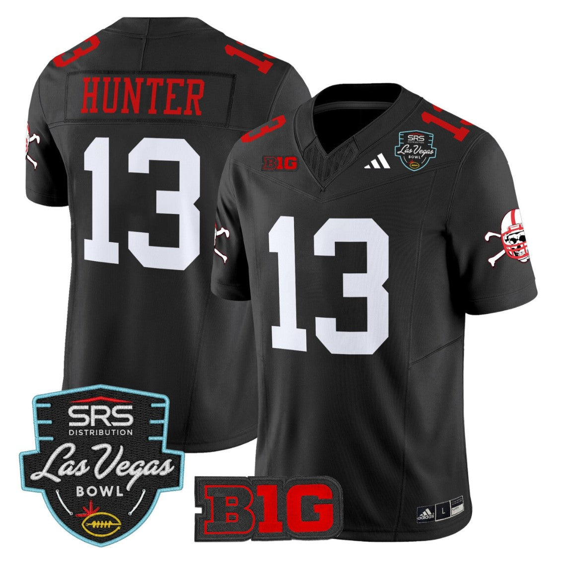 Nyziah Hunter Jersey #13 Nebraska Cornhuskers 2025 Las Vegas Bowl Stitched