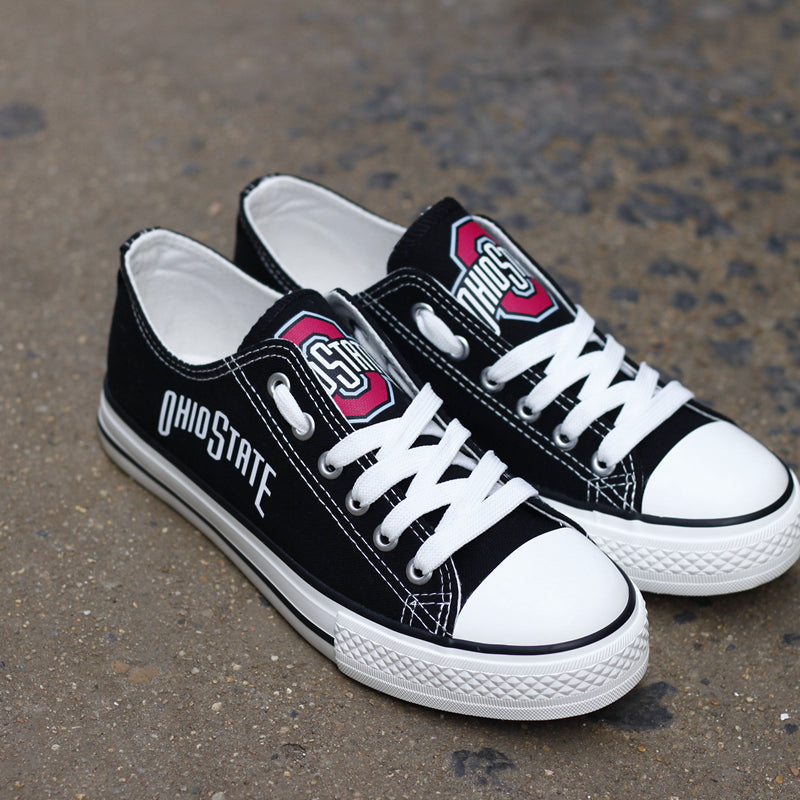 Ohio State Buckeyes Limited Print NCAA College Students Low Top Canvas Shoes Sport Sneakers