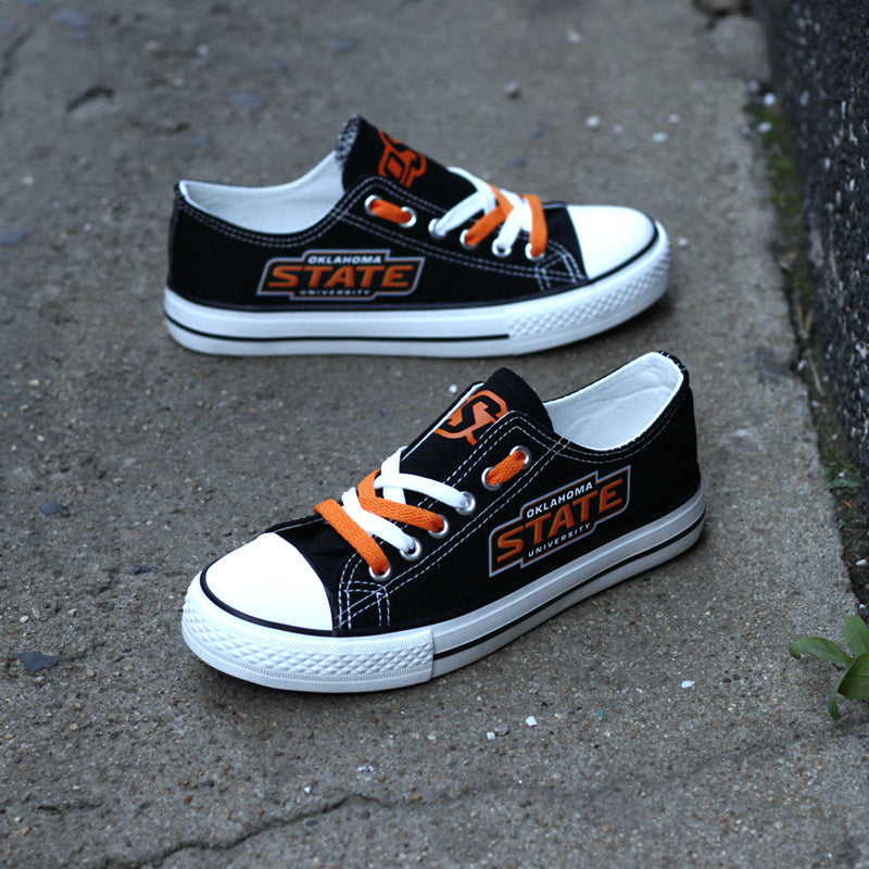 Oklahoma State Cowboys Limited Print NCAA College Students Low Top Canvas Shoes Sport Sneakers