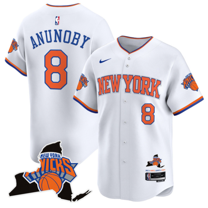 OG Anunoby Jersey #8 New York Knicks Vapor Baseball Stitched Association