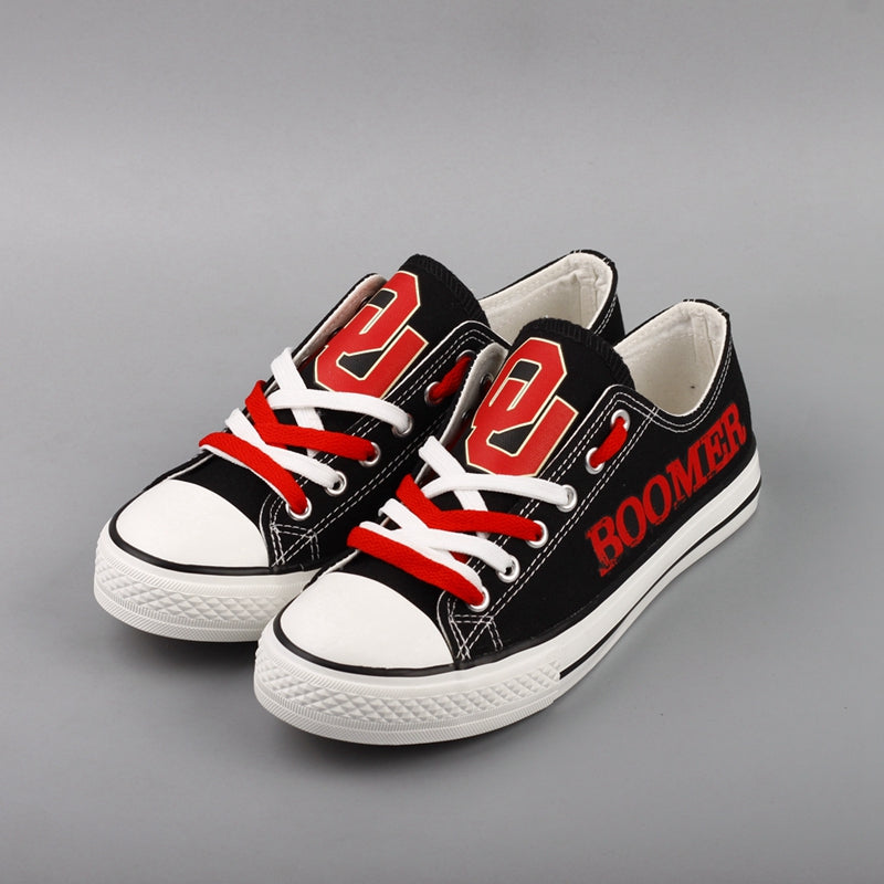 Oklahoma Sooners Limited Print NCAA College Students Low Top Canvas Shoes Sport Sneakers 2
