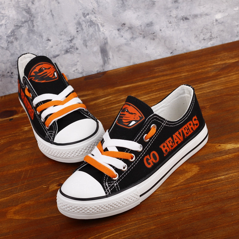 Oregon State Beavers Limited Print NCAA College Students Low Top Canvas Shoes Sport Sneakers 2