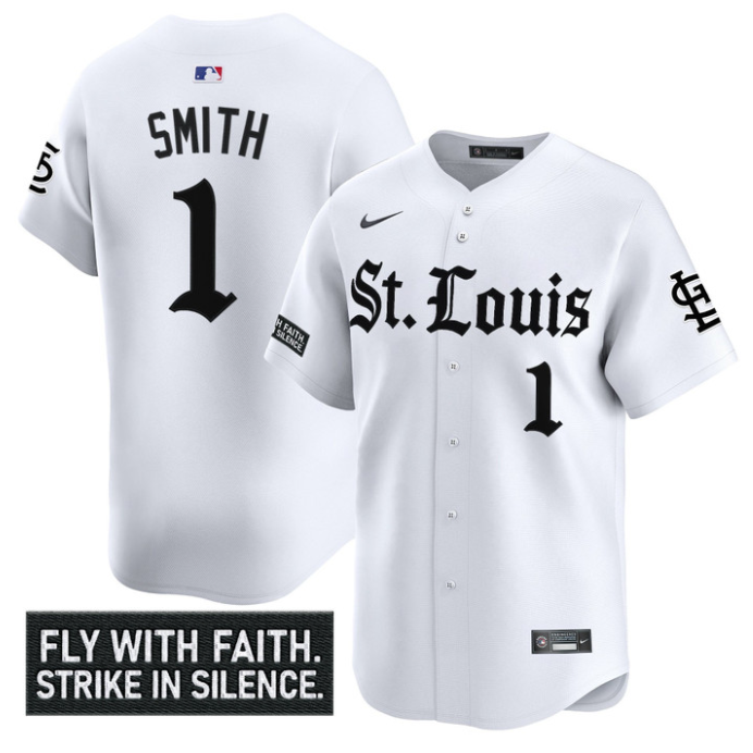 Ozzie Smith Jersey #1 St. Louis Cardinals Gothic Legacy Edition Vapor Stitched White