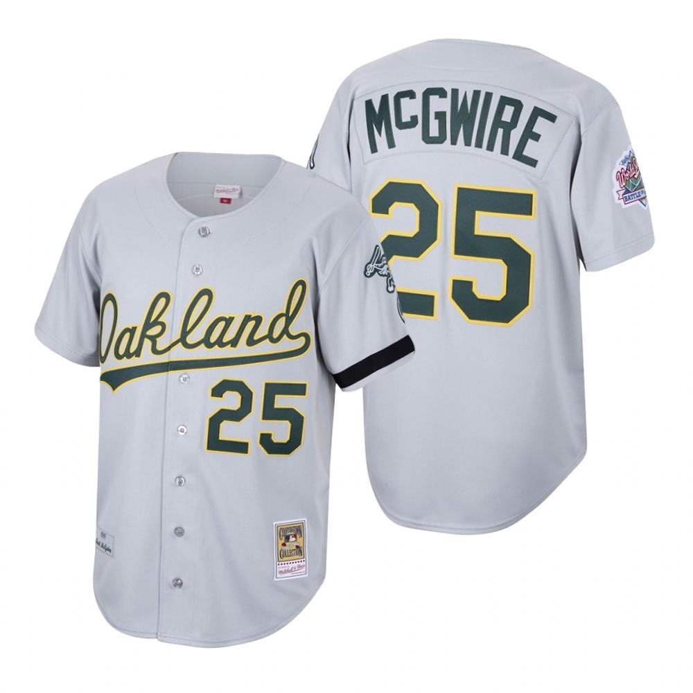 Oakland Athletics Mark McGwire Gray Throwback Jersey