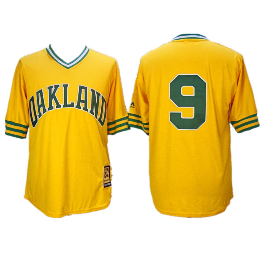 Oakland Athletics Reggie Jackson Yellow 1981 Throwback Pullover Jersey