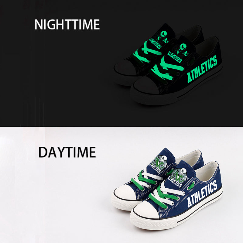 Oakland Athletics Limited Print Low Top Canvas Shoes Sport Sneakers For Men Women Fans