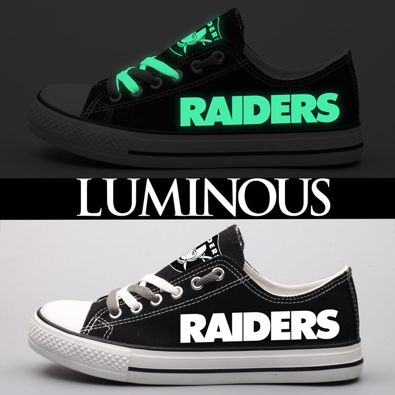 Oakland Raiders Low Top Canvas Sport Sneakers Shoes For Men Women Fans