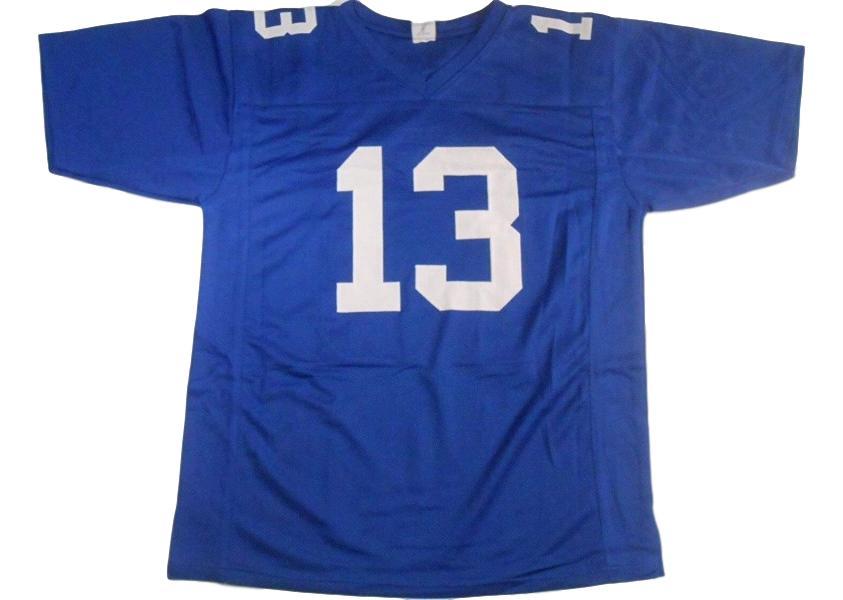 Odell Beckham Jr. CUSTOM STITCHED Unsigned Football Jersey Blue