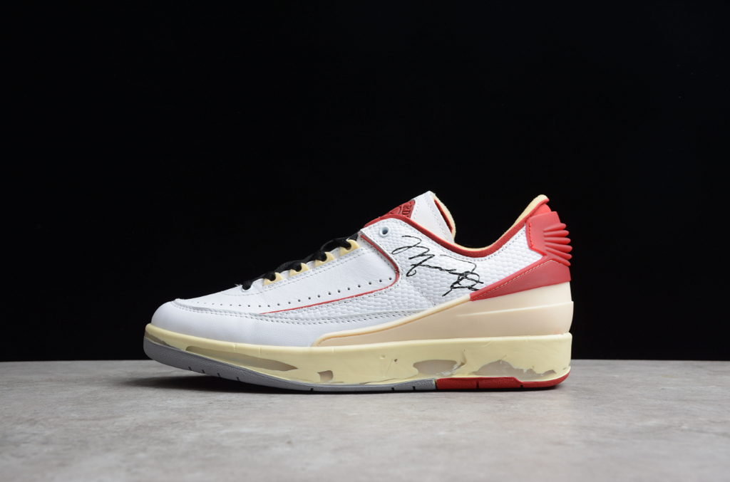 Off-White X Air Jordan 2 Low White Varsity Red