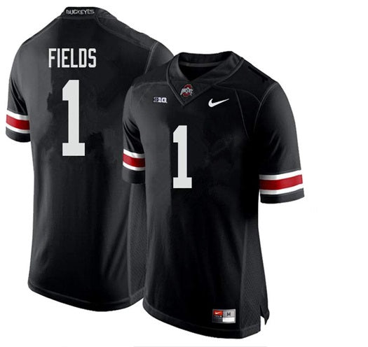 Ohio State Buckeyes #1 Justin Fields College NCAA Football Jersey Black