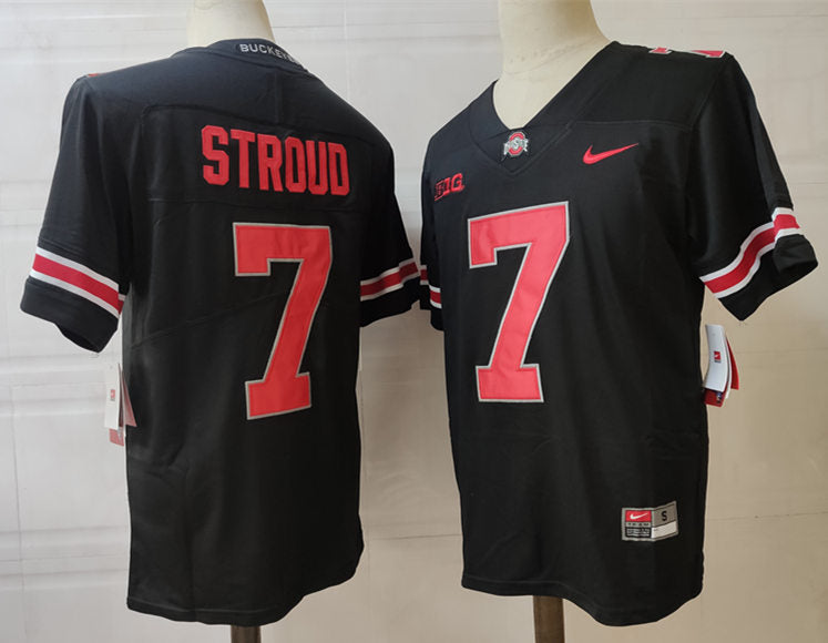 Ohio State Buckeyes #7 Stroud NCAA Football Jersey Black