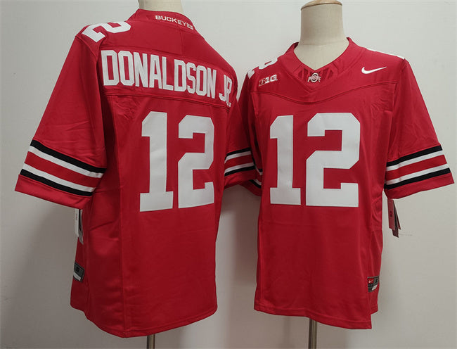 Ohio State Buckeyes #12 CJ Donaldson Jersey 2025 F.U.S.E. Football Stitched