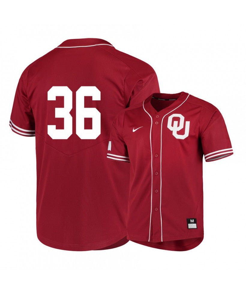 Oklahoma Sooners 36 Tyler Hardman Red Elite College Baseball Jersey