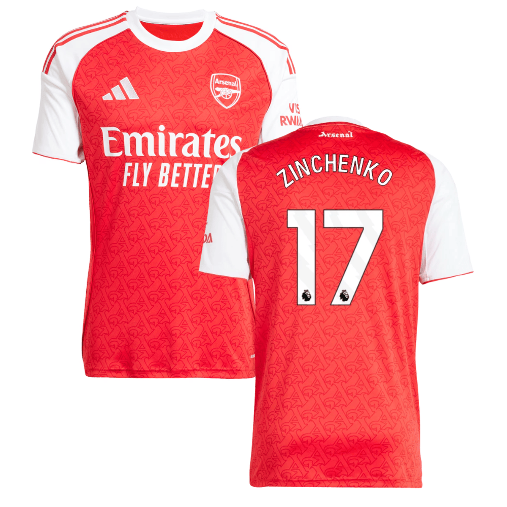 Oleksandr Zinchenko #17 Arsenal 2025-26 Home Jersey – Red