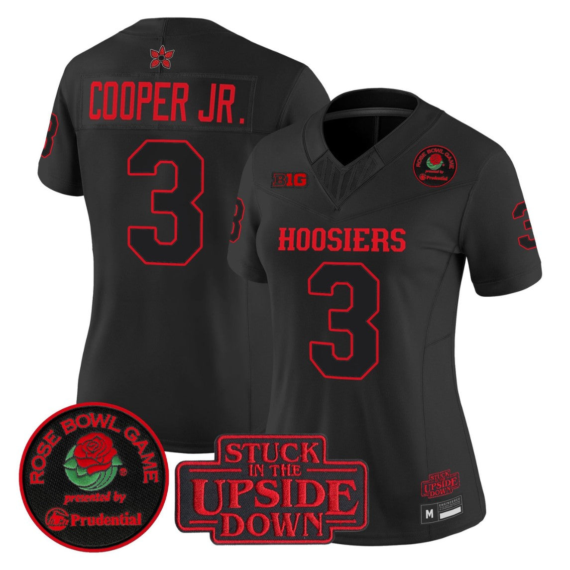 Omar Cooper Jr Jersey #3 Indiana Hoosiers Stranger Things 2025 Rose Bowl Stitched