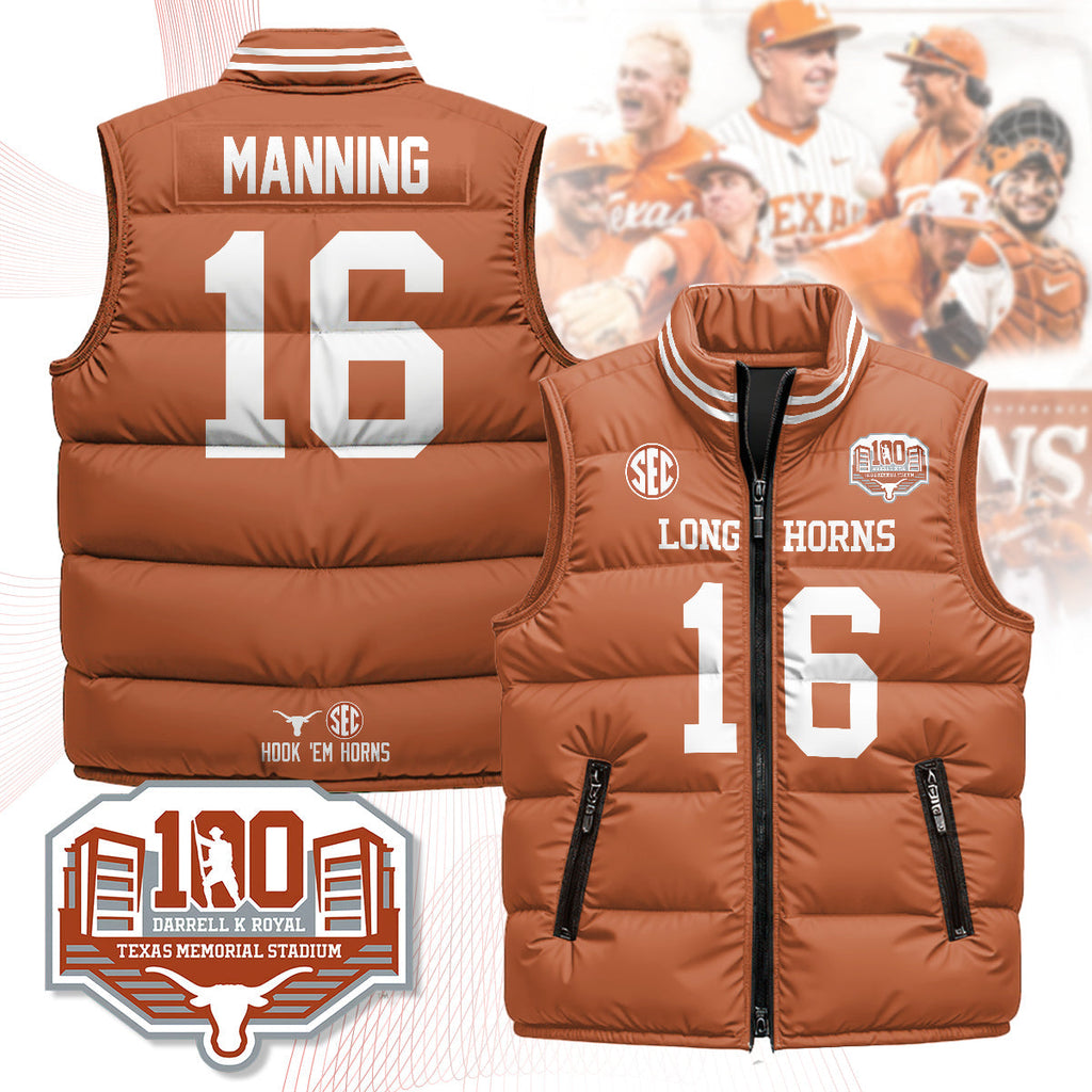 Texas Longhorns Unisex Puffer Vest