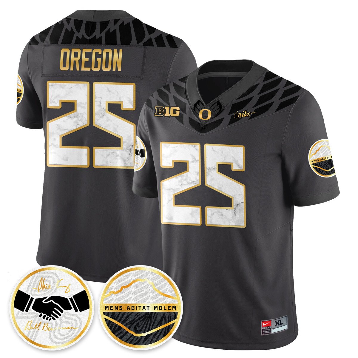 Oregon Jersey #25 Oregon Ducks 2025 Shoe Duck Stitched Black