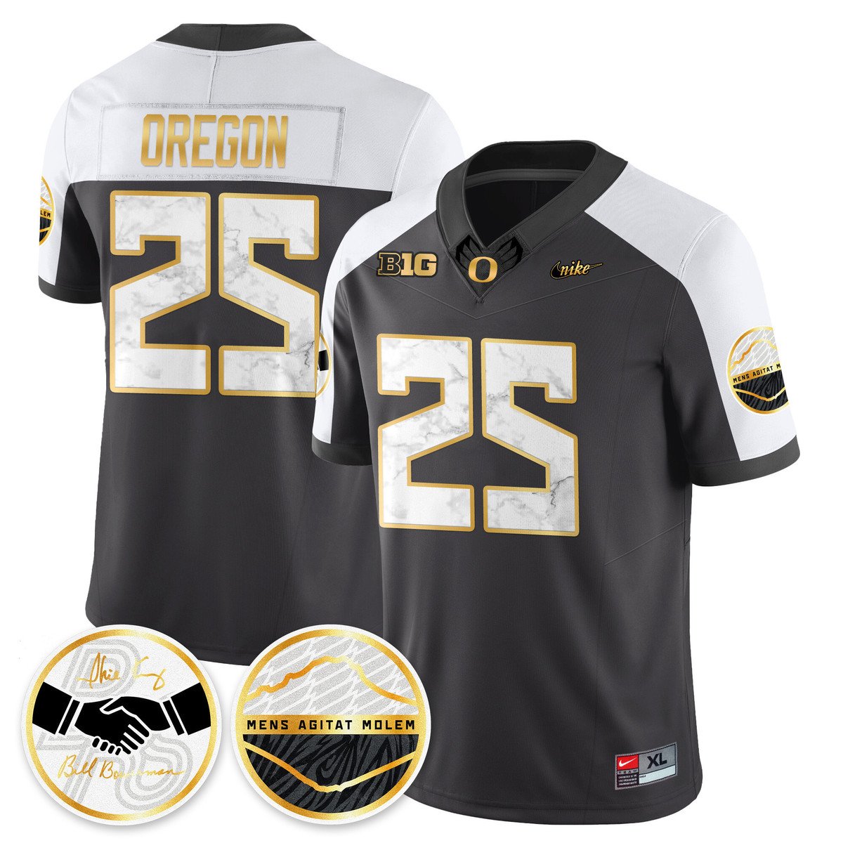 Oregon Jersey #25 Oregon Ducks 2025 Shoe Duck Stitched Black Alternate
