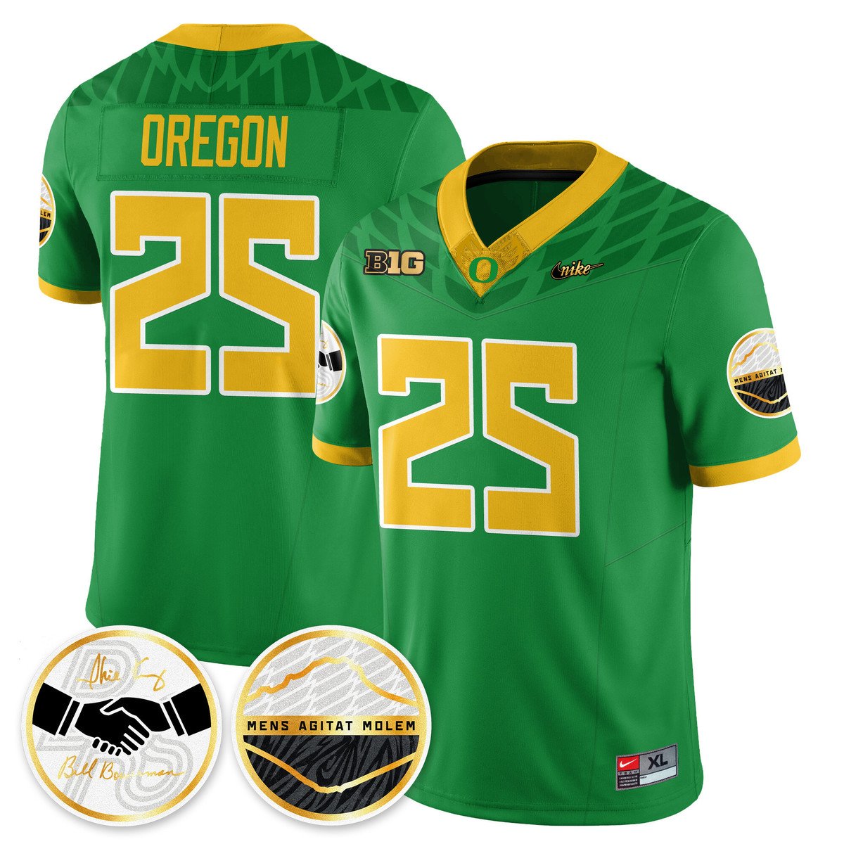 Oregon Jersey #25 Oregon Ducks 2025 Shoe Duck Stitched Green
