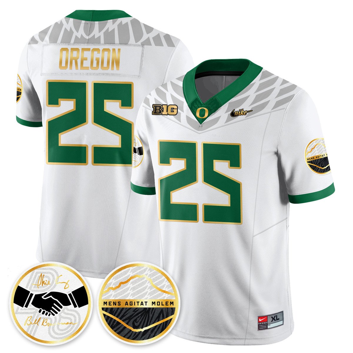 Oregon Jersey #25 Oregon Ducks 2025 Shoe Duck Stitched White