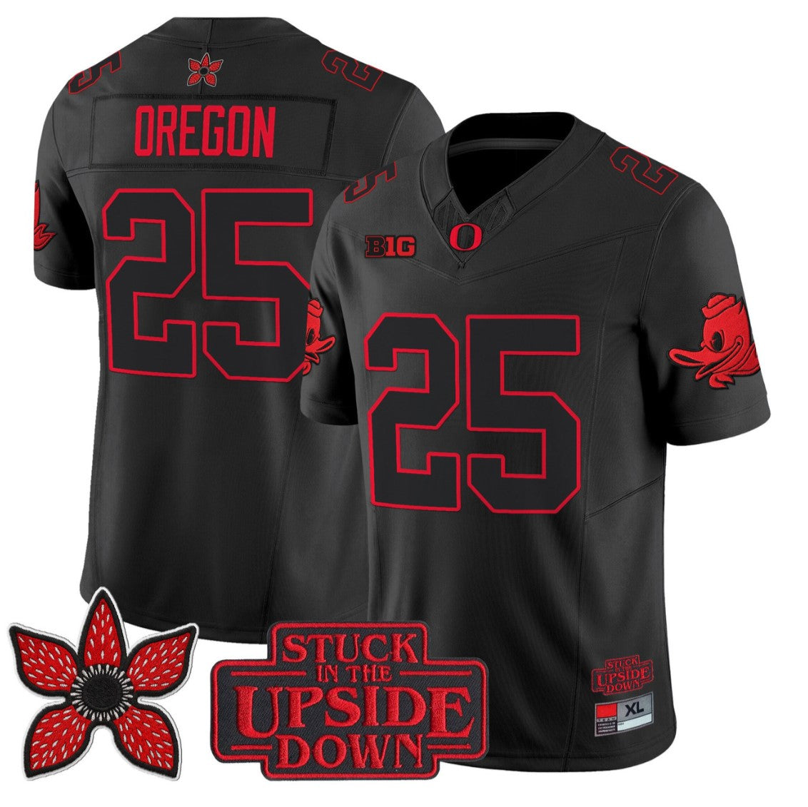 Oregon Jersey #25 Oregon Ducks Stranger Things Edition Vapor Limited Stitched