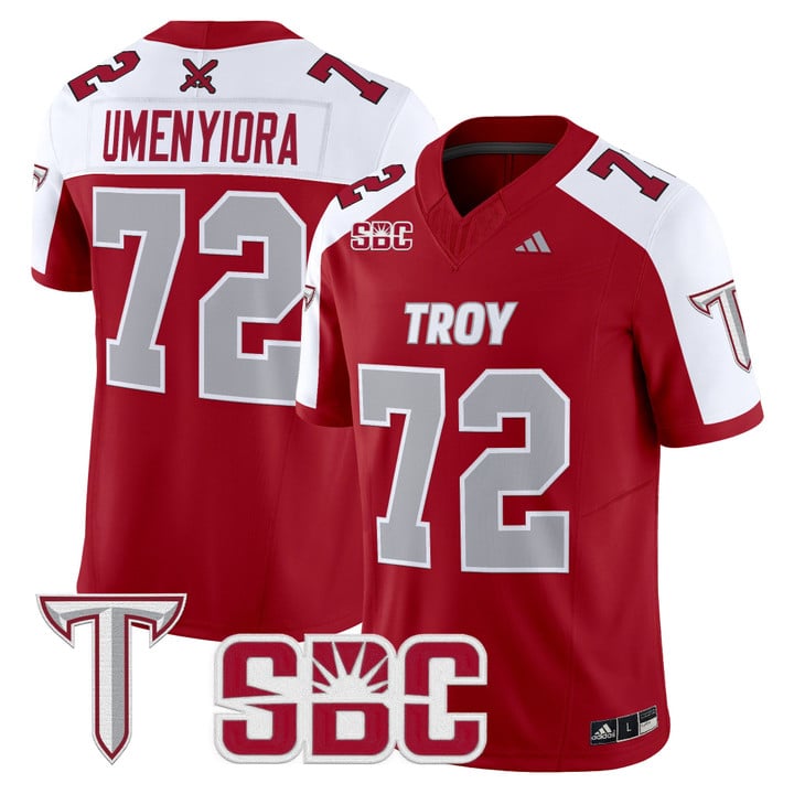Osi Umenyiora Jersey #72 Troy Trojans 2025 Vapor Limited Stitched