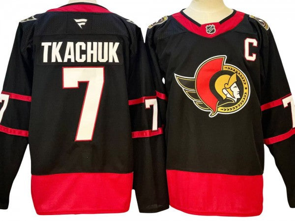 Ottawa Senators #7 Brady Tkachuk Black Home Jersey
