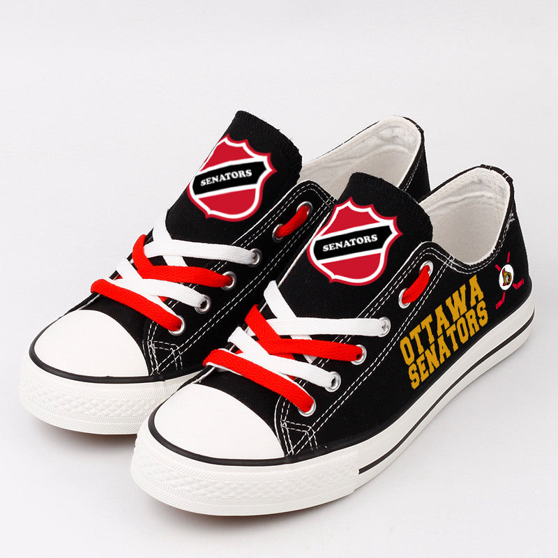 Ottawa Senators Low Top Canvas Sport Sneakers Shoes For Men Women Fans