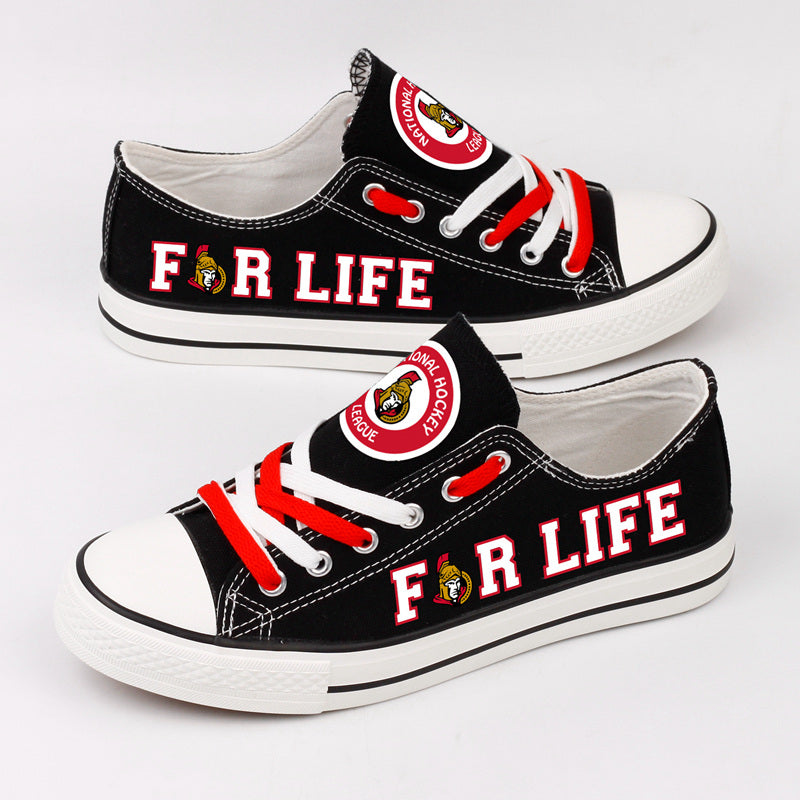 Ottawa Senators Low Top Canvas Sport Sneakers Shoes For Men Women Fans