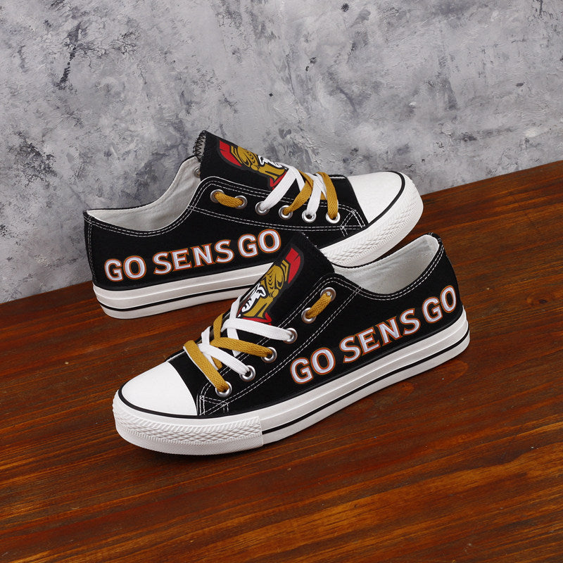 Ottawa Senators Low Top Canvas Sport Sneakers Shoes For Men Women Fans
