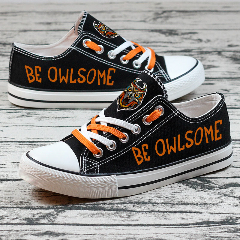 Owl Canvas Sneakers Shoes For Men Women Fans