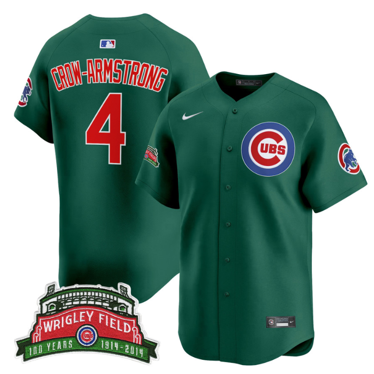 Pete Crow-Armstrong Jersey #4 Chicago Cubs Wrigley Field Style Vapor Premier Limited Stitched
