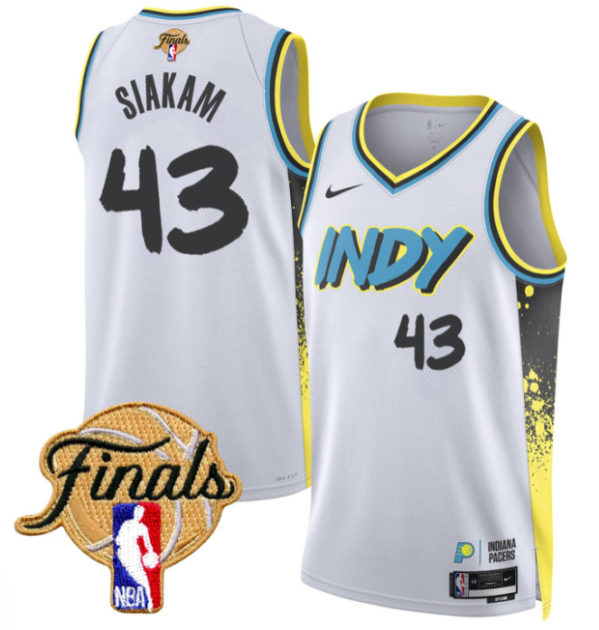 Pascal Siakam Jersey #43 Indiana Pacers 2025 Finals Swingman Stitched 24 - 25 City