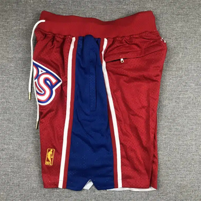 Philadelphia 76ers Hardwood Classics Red Shorts - Basketball Shorts Store