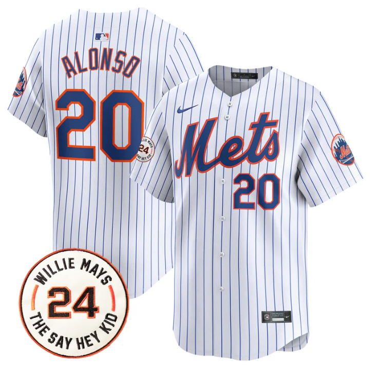 Willie Mays Jersey #24 New York Mets Willie Mays Patch Vapor Premier Limited Stitched Black Gold