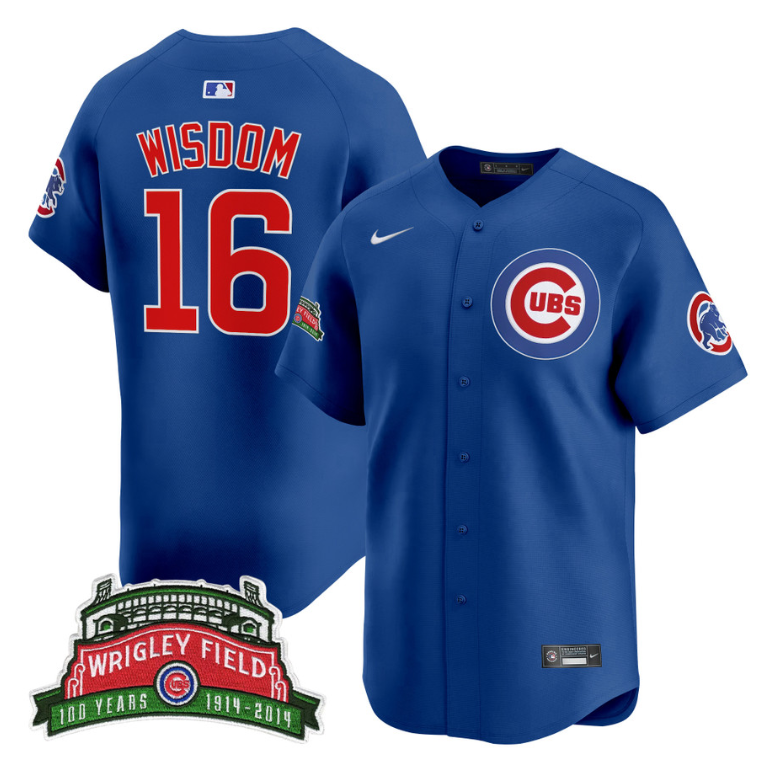 Patrick Wisdom Jersey #16 Chicago Cubs Wrigley Field Style Vapor Premier Limited Stitched Royal